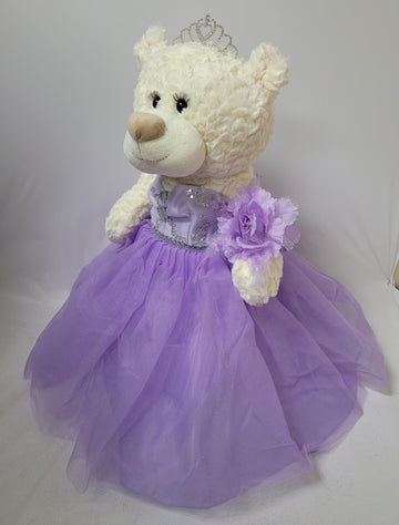 KINNEX COLLECTIONS SINCE 1997 20 Teddy Bear with Elegant Dress (Centerpiece) ~ B16631N-5 (Lavender)