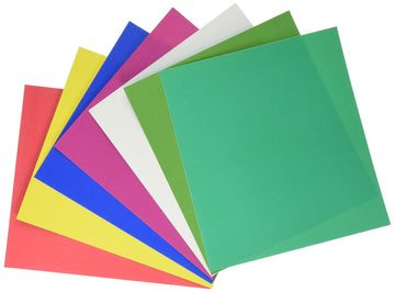 Roylco Double Colored Card Stock, 8 x 9, Assorted Colors, Pack of 100