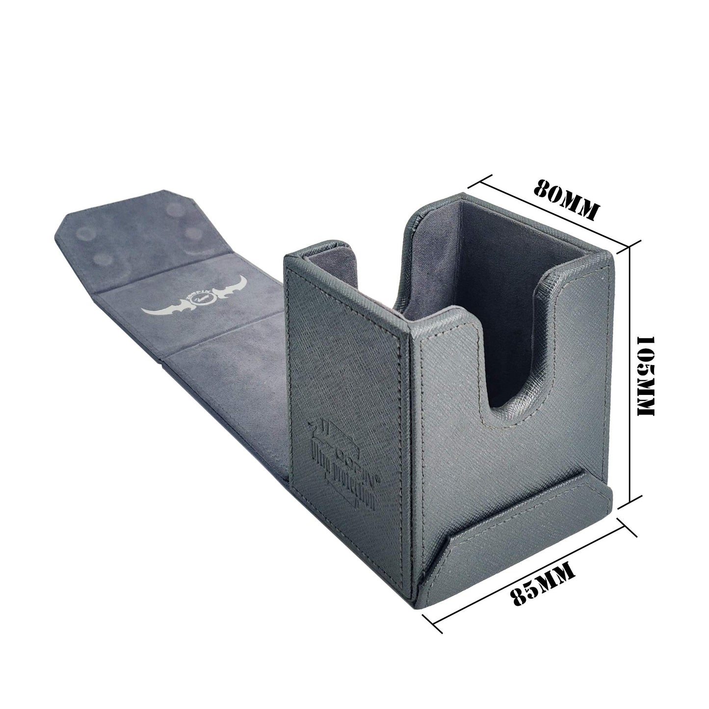 Zoopin Leather Deck Box-Metallic Gray For Collectible Cards-Mtg,Yugioh,Pokeman,Tes Legacy,Munchkins Ccg Decks And Also Small Tok