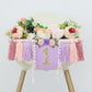HODIHIWI Handmade Wildflower 1st Birthday High Chair Banner Purple Pink Flower Theme Party Decoration For Girls Wall Hangings De
