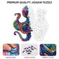Qiuenisray Wooden Puzzles For Adults,Octopus Wooden Jigsaw Puzzles 500Pcs,16.9X16.9In,Royal,Unique Shape Ocean Adult Puzzles,Irr