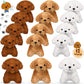 Skylety 12 Pcs 5'' Mini Dogs Stuffed Bulk Animal Puppy Party Favor Cute Soft Plush Dog Toy Valentines Gift For Kids Classroom(Ad