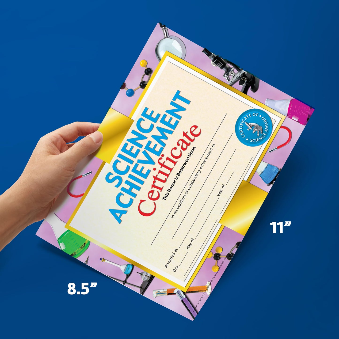 Hayes Science Achievement Certificate, 8.5'' X 11'', Pack Of 30