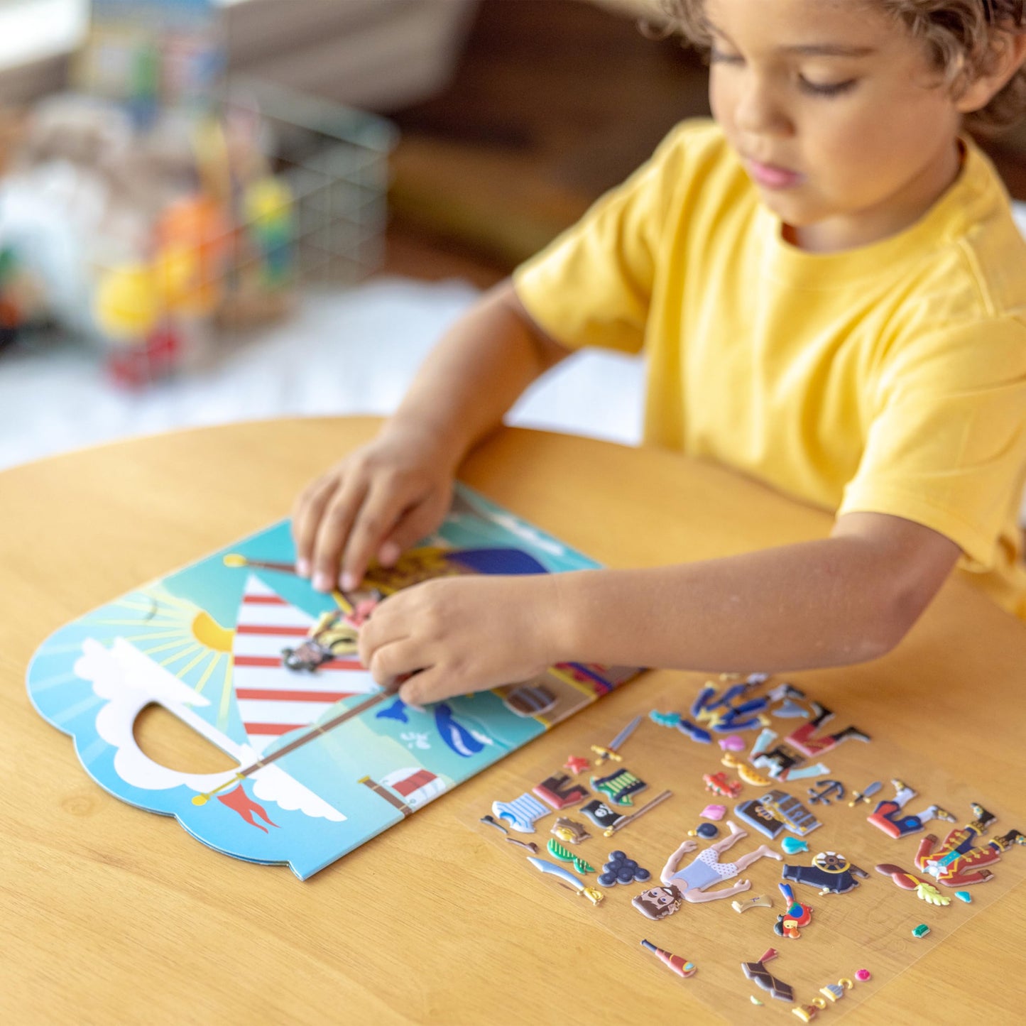 Melissa & Doug Puffy Sticker Activity Book: Pirates - 51 Reusable Stickers