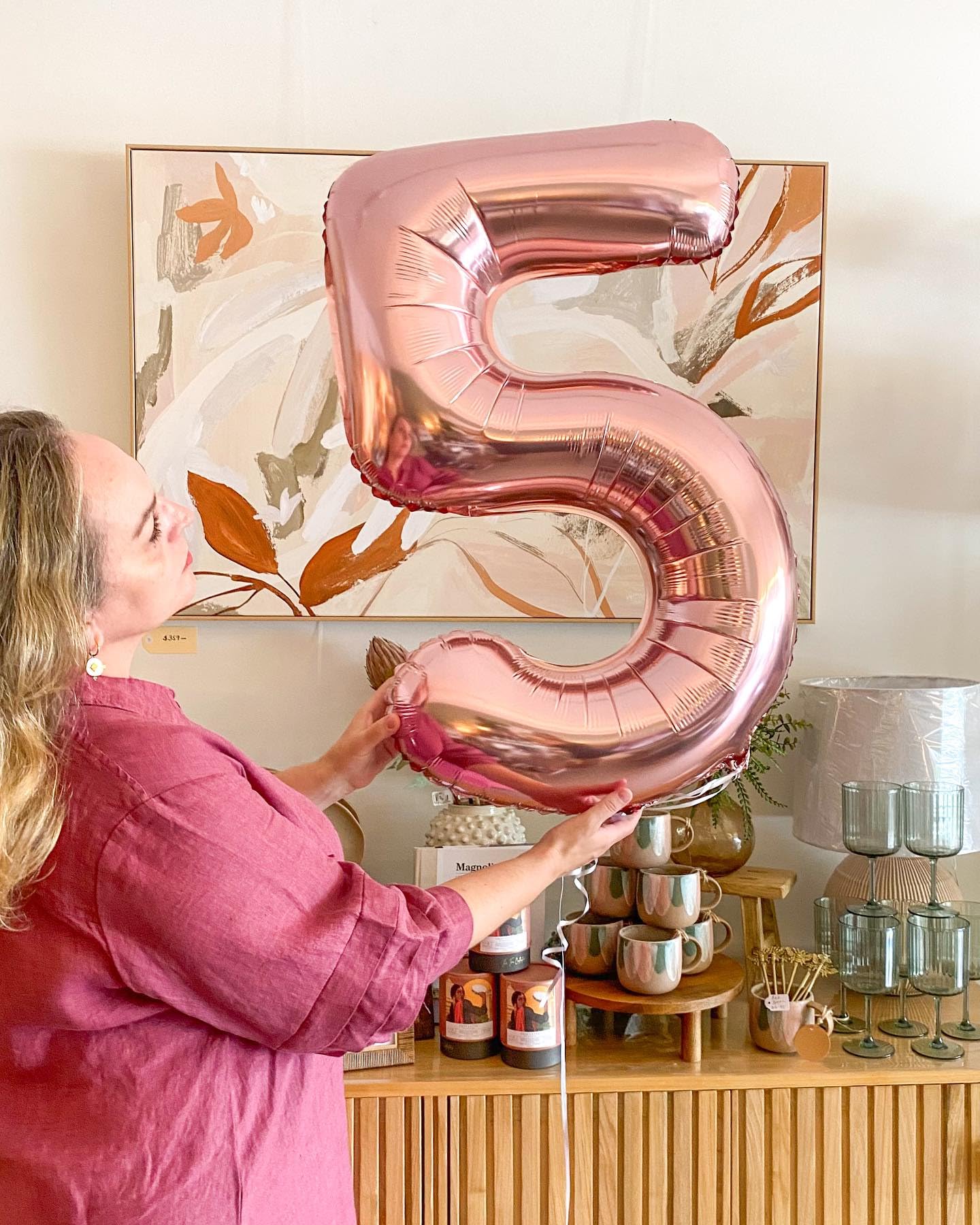 50 Balloon Number, Rose Gold Number 50Th Birthday Balloons 40 Inch, 50 Years Old Rose Gold Birthday Decorations For Men Women, 5
