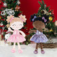 Gloveleya Baby Girl Gifts Baby Dolls Soft Doll Curvy Illusion Girl Black Purple 12Inches