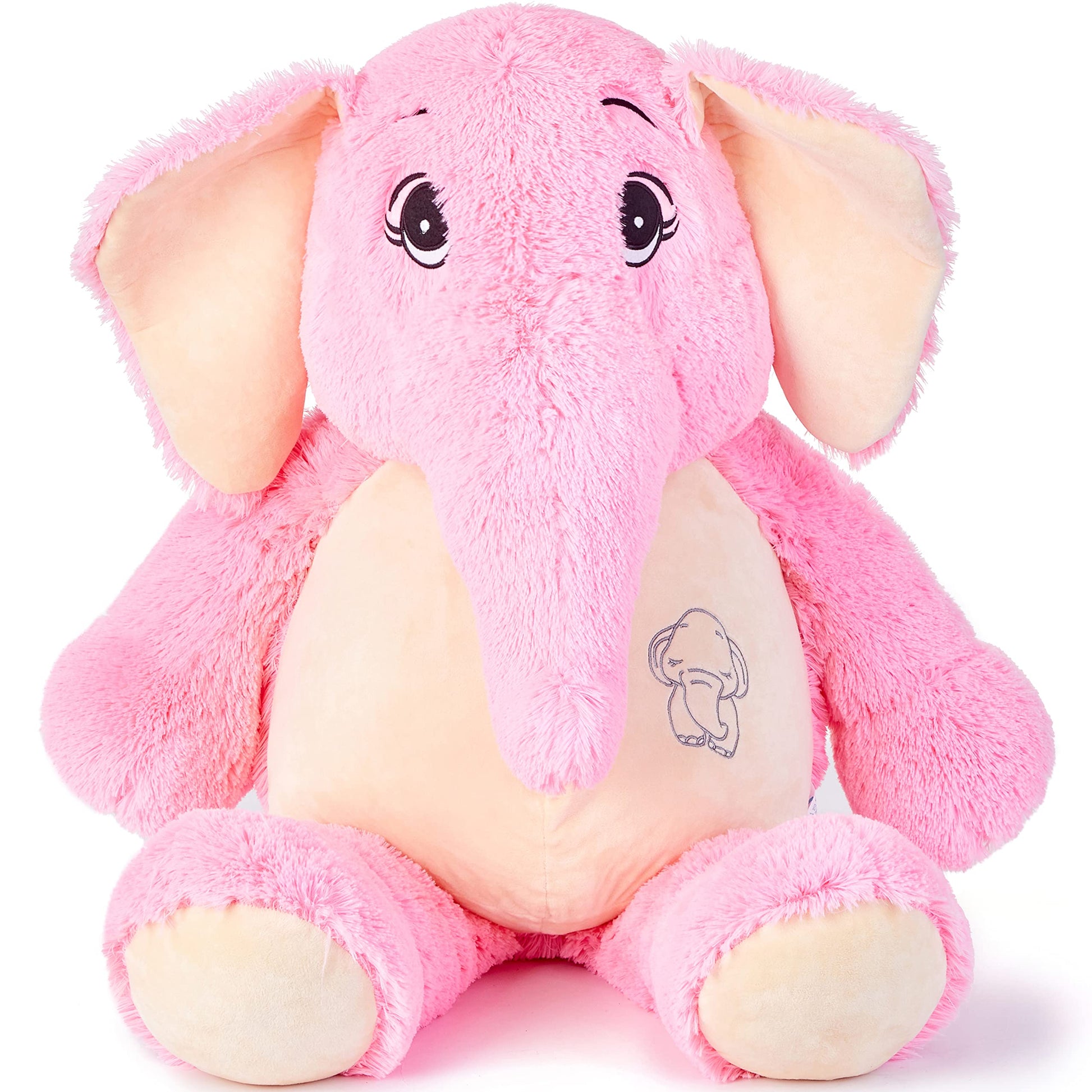Ikasa Giant Elephant Stuffed Animal Plush Toy,39' Large Cute Jumbo Soft Toys,Huge Big Size Fluffy Plushy Fat Oversized Plushie,Gifts For Kids