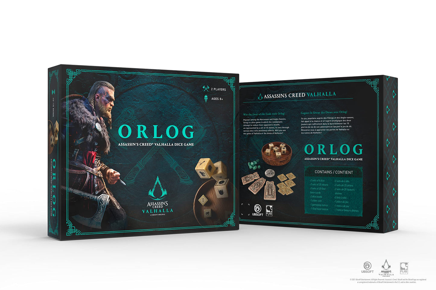 PUREARTS Orlog Board Game for 2 Players - Assassin's Creed Valhalla - Multicolor - Cardboard - Model PA001OR