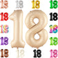 Katchon, Coffee Brown 18 Number Balloon - 40 Inch, | Brown 18 Balloon Numbers For Coffee Birthday Decorations, 18Th Birthday Decorations For Girls | Safari Theme Party, Brown Birthday Decorations