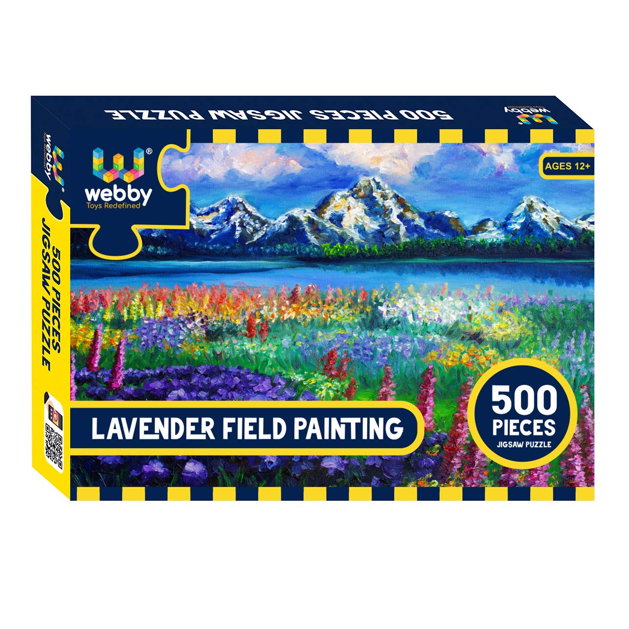 Webby Kids Lavender Field Painting Jigsaw Puzzle, 500 Pieces