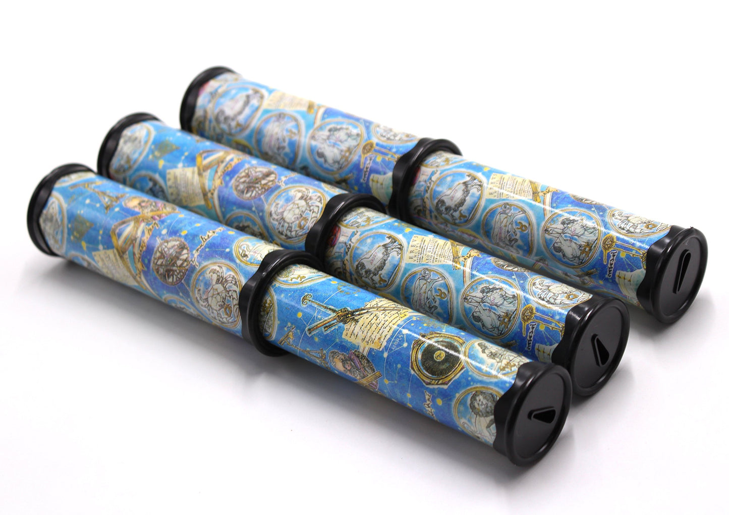 Fivoendar Magic Kaleidoscope, 4 Pack For Kids Adults 3D Mirror Lens Kaleidoscope Party Favors Stretchable Long Classic Kaleidoscope Toy Educational Science Developmental Toy (Two Colors)
