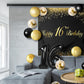 Happy 16Th Birthday Balloons Black Set Decor - Cheers To 16 Years Old Party Theme Garland Banner Backdrop Decorations For Boy An