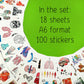 Bulbacraft 100Pcs Anatomy Stickers, Human Anatomy Decals, Body Part Stickers, Brain Stickers, Physiology Stickers, Anatomy And P
