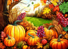 Springbok 500 Piece Fall Harvest Puzzle - Cardboard, Fall Colors (Orange, Yellow, Brown), Model 33-01708 for Adults and Families