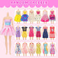 ZITA ELEMENT 101 Pcs Doll Clothes and Accessories Ramdom Style Gift Box Package  5 Wedding Gowns 2 Fashion Dresses 2 Casual Outfit 2 Swimsuits 67 Accessories for 11.5 inch Doll Clothes for Age 3-10