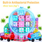 HAPPYMATY Antibacterial Magnetic Building Tiles - 106 PCS, Multicolored, 3D STEM Educational Blocks with 2 Cars for Kids