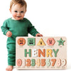 Personalized Name Puzzle for Babies and Kids - Zuzu Puzzle Wooden Toy  Educational Toddler Gift  Baby Shower or Newborn Gift (0-36 Months)-TSCA CPC Certified