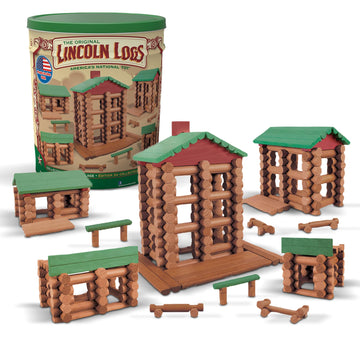 Lincoln Logs Collector'S Edition Village Set - 327 Real Wood Pieces, Ages 3+, Retro Building Toy For Boys/Girls, Creative Construction Game