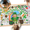 St. Patrick'S Day Coloring Poster For Classroom Wall - Versatile 31.5 X 72 Inches Irish Themed Activity Poster/Table Cover, Scho