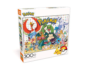 Buffalo Games Pokémon Fan Favorites 300 Large Piece Jigsaw Puzzle - Multicolor, 21.25"L x 15"W, Cardboard, Model 2907