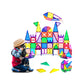 Everplay 110 pc Magnetic Tiles with Car Set, Building Blocks Toys STEAM Educational Learning Magnet Toy Preschool Montessori Boy