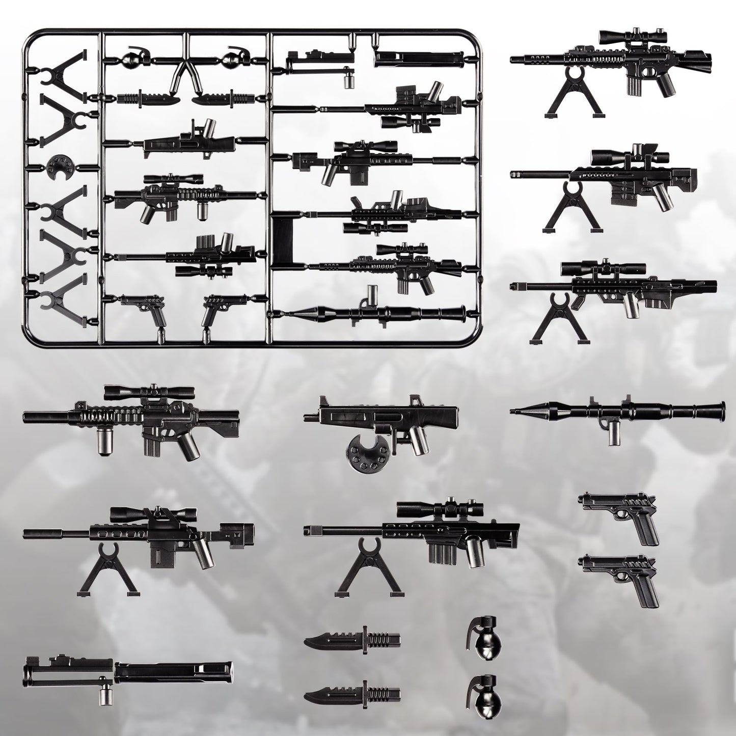 MaozyHomie 83 Pcs  Pack Military  Toy Soldiers Figures US Army Battle Toy Set  Weapon Battle Building Blocks Compatible with Major Brand  3 Years Old and up