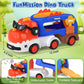 Funmission 5-In-1 Dinosaur Toys For Kids 3-5, Dinosaur Truck With 4 Pack Small Pull Back Dino Car, Dinosaur Cars Set, Birthday,