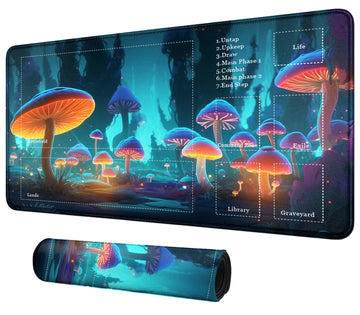 DIGTIALL Card Mat for MTG & TCG Playmat Mouse Pad,24'' x 14'' Game Mat for MTG RPG CCG Trading Card Game Playmats Table Mat Perf