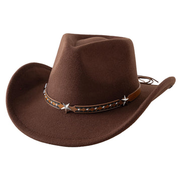 Jastore Kids Wide Brim Western Cowboy Cowgirl Hat Boys Girls Felt Jazz Fedora Hats Dress Up Costume(US, Age, 6 Years, 12 Years, 