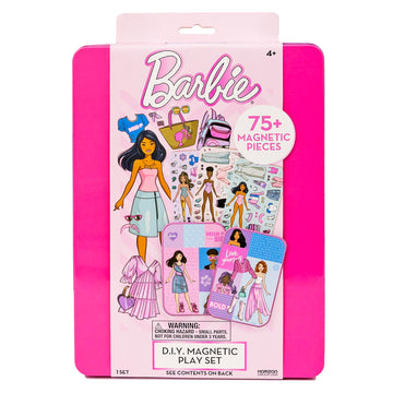 Barbie D.I.Y. Magnetic Play Set, 75 Pieces, 3 Magnetic Dolls, Crafts for Kids Ages 4-8, 4 Year Old Girl Birthday Gifts, Girl Toy