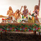 Frienda Tiki Tablecloth Tiki Decorations Luau Table Cover Hawaiian Party Plastic Table Cloth Disposable Tiki Totem Decor For Hawaii Beach Tropical Decoration Supplies Aloha (Modern Style, 3 Pieces)