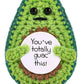 Jelutar Mini Funny Positive Potato, 3 Inch Knitted Doll With Positive Card For Cheer Up Gifts And Party Decorations, Cute Positive Potato Crochet Doll For Birthday Gifts (Positive Avocado)