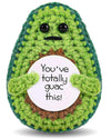 Jelutar Mini Funny Positive Potato, 3 Inch Knitted Doll With Positive Card For Cheer Up Gifts And Party Decorations, Cute Positive Potato Crochet Doll For Birthday Gifts (Positive Avocado)