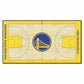 FANMATS 9264 Golden State Warriors Large Court Runner Rug - 30in. x 54in. - Circular Golden Gate Logo & Wordmark