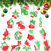 24 PCS Christmas Bulk Fidget Toys Christmas Party Favors Mini Pop Keychain Set Push Bubble Sensory Toy Toddler Kids Girls Boys Stocking Stuffers Christmas Goodie Bags Gift for Student Classroom Prize