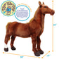 TigerHart 3 Foot Plush Pony - Thoroughbred Horse Stuffed Animal, White, Foam-Wrapped Wires