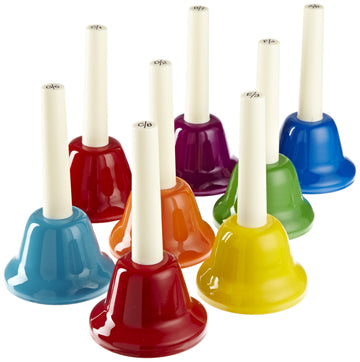 Rhythm Band 8 Note Metal Hand Bells - Set Of 8