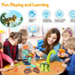 HAFUZIYN Dinosaur Toys for Kids, 4 Pack Take Apart Dinosaur Toys with Electric Drill for 3 4 5 6 7 8Year Old Boys and Girls, STE