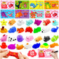 28 Pack Valentine Cards with Mochi Squishy Toys ,Valentines Day Gifts for Kids Animal Squishies Stress Relief Toy Valentines Day