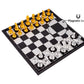 Big Mo's Toys Magnetic Travel Chess Set - Folding Board, Portable, Metal, Silver, 9.7" - Great Travel Toy for Kids and Adults