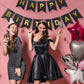 Happy Birthday Banner With Shiny Letters Glitter Happy Birthday Banner Shiny Birthday Hanging Signs Birthday Party Supplies (Bla