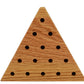 Solid Oak Wooden Peg Game Tricky Triangle, Classic Wooden Brain Teaser Puzzle