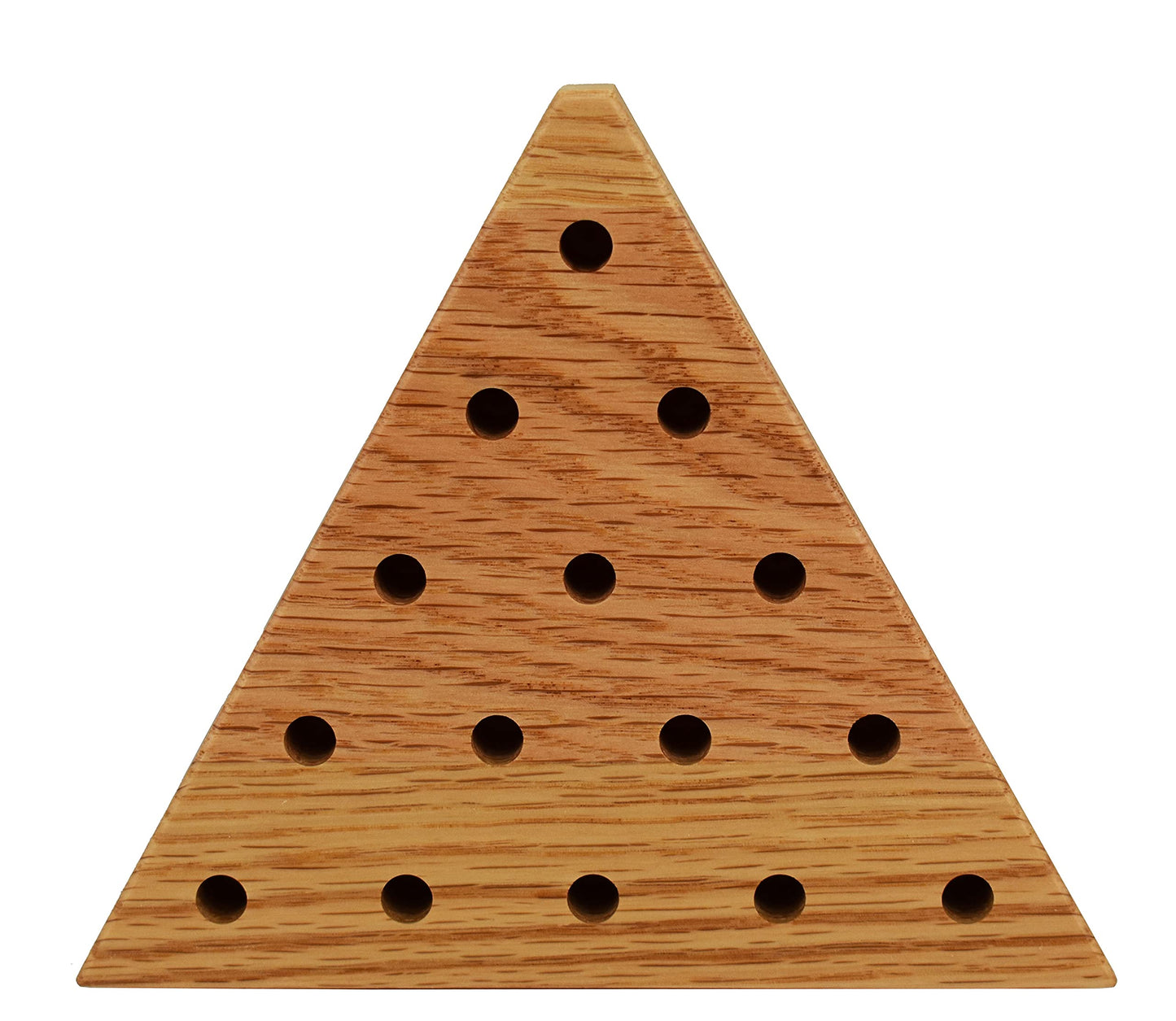 Solid Oak Wooden Peg Game Tricky Triangle, Classic Wooden Brain Teaser Puzzle