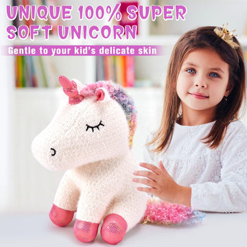 Toylink Unicorn Gift For Girls Toy Age 3 4 5 6 7 8 With Plush Stuffed Animal Water Bottle Night Light Headband Diy Color Book Pen, Christmas Birthday Gifts Idea Toys For Little Girl 3-10 Years Old