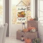 Tegeme 3 Pcs Fall Football Decorations Door Sign Flag Football Pumpkin Door Banner 12 x 20 Inch Autumn Welcome Hanging Banner Se