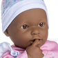Jc Toys La Baby African American 20-Inch Small Soft Body Baby Doll La Baby | Washable |Removable Pink Floral W/Hat, Pacifier & Magic Bottle | For Children 12 Months +
