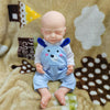 Aisite Platinum Silicone Reborn Baby Dolls Boy - 18 Inch Full Silicone Baby Boy Eyes Closed, Christmas&Birthday Gifts, Suitable For 3+