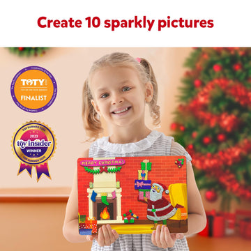 Skillmatics Foil Fun - Holiday Magic, No Mess Art For Kids, Christmas Craft Kits & Supplies, Diy Creative Activity, Travel Toys, Gifts For Boys & Girls Ages 4, 5, 6, 7, 8, 9