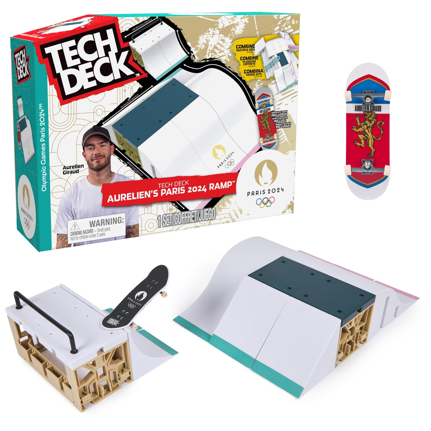 Tech Deck  Aurelien Girauds Olympic Games Paris 2024 Ramp Customizable X-Connect Park Creator Playset & limited availability Fingerboard  Kids Toy for Ages 6+
