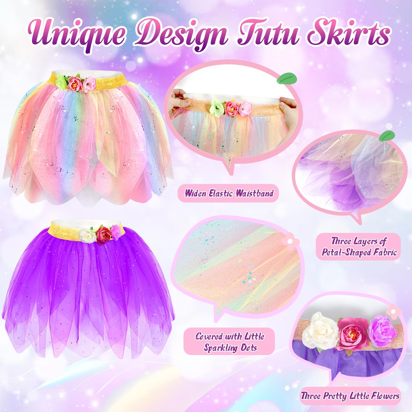 Hamsily Unicorn Costume & Fairy Costume For Girls: Princess Dress Up Clothes For Little Girls, Toddler Costume With Tutu, Wings, And Shoes Princess Costume For Age 3 4 5 6 Year Old Girl Birthday Gifts